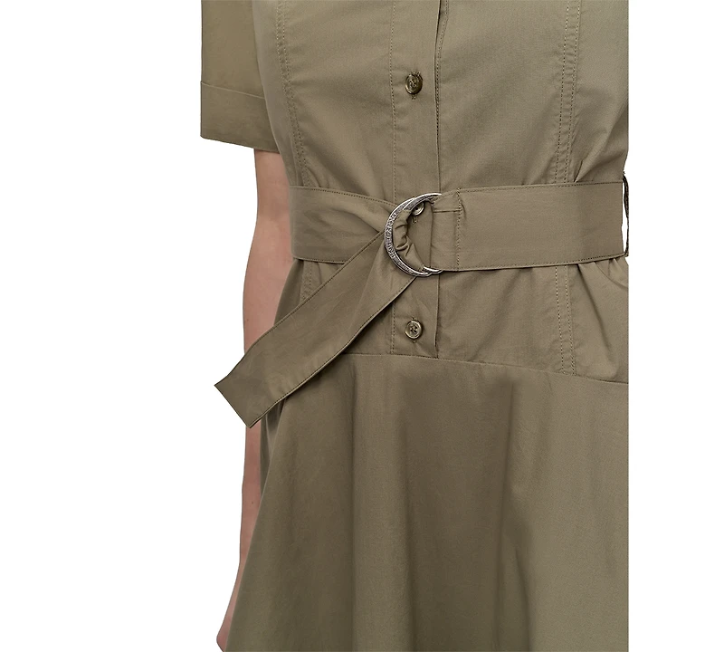 Dkny Jeans Women's Dropped Waist Button-Front Collared Dress - Kj5