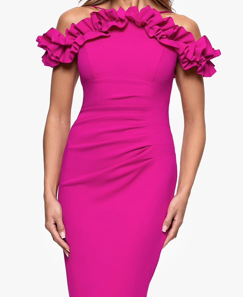 Xscape Women's Ruffled Off-The-Shoulder Sheath Dress