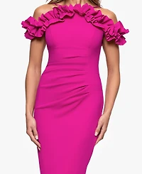 Xscape Women's Ruffled Off-The-Shoulder Sheath Dress