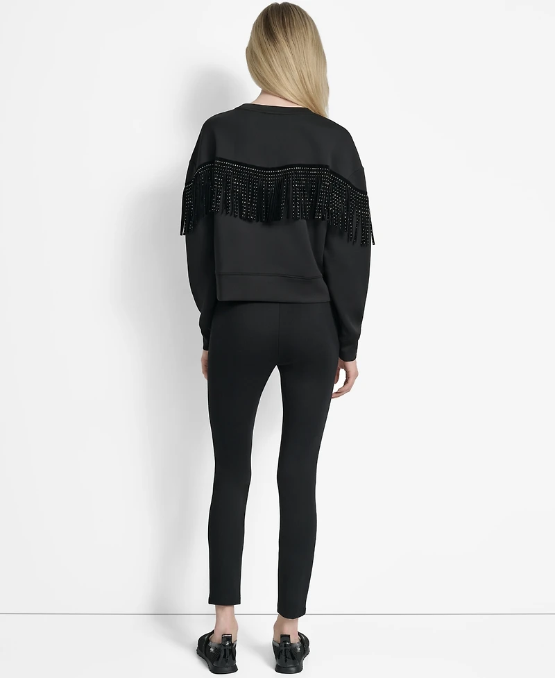 L/S Studded Fringe Pullo