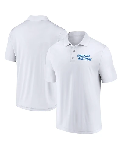 Fanatics Men's White Carolina Panthers Lockup Polo Shirt