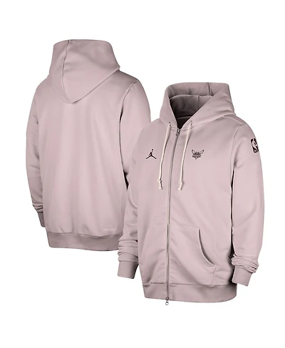 Jordan Men's Light Purple Charlotte Hornets Authentic Standard Issue Full-Zip Hoodie Jacket