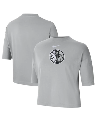 Nike Women's Silver Dallas Mavericks 2024/25 City Edition Courtside Boxy T-Shirt