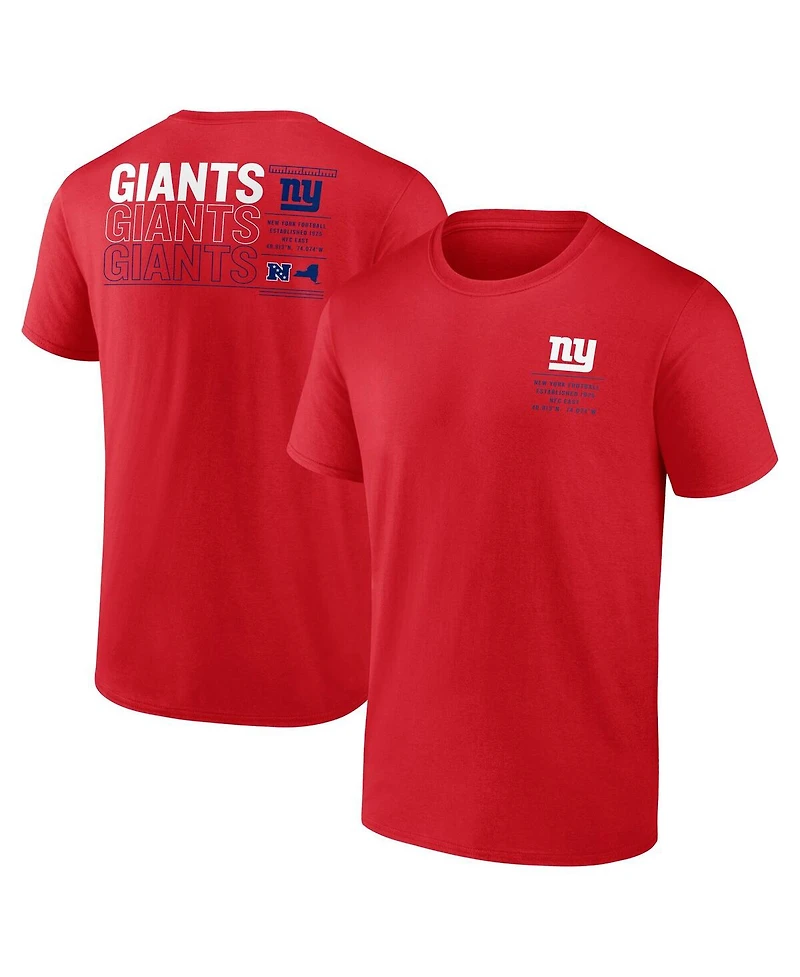 Fanatics Men's Red New York Giants Repeat Stats T-Shirt