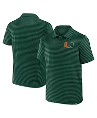 Fanatics Men's Green Miami Hurricanes Victory Calls Stripe Polo Shirt