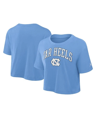 Jordan Women's Carolina Blue North Carolina Tar Heels Athletic Prep Arch Cropped Performance T-Shirt