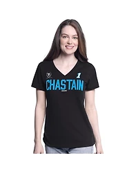 G-iii 4Her by Carl Banks Women's Black Ross Chastain Batter Up V-Neck T-Shirt