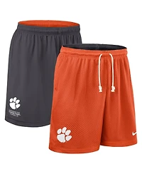Nike Men's Orange/Charcoal Clemson Tigers 2025 Sideline Reversible Performance Shorts