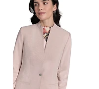 Calvin Klein Petite 3/4-Sleeve One-Button Blazer