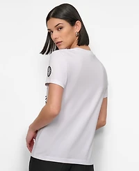 Dkny Women's Pins And Patches Crewneck T-Shirt