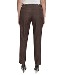 Calvin Klein Petite Mid Rise Straight-Leg Ankle Pants
