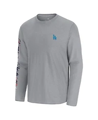 Tommy Bahama Men's Gray Los Angeles Dodgers Tropic Curveball Lux Long Sleeve T-Shirt