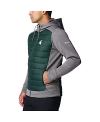 Columbia Men's Green/Gray Michigan State Spartans Out-Shield Hybrid Full-Zip Hoodie Jacket