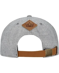 Fanatics Men's Heather Gray Los Angeles Kings Elements A-Frame Leather Strapback Hat
