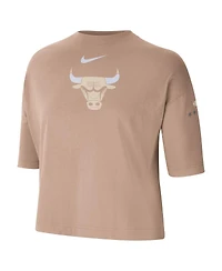 Nike Women's Tan Chicago Bulls 2024/25 City Edition Courtside Boxy T-Shirt