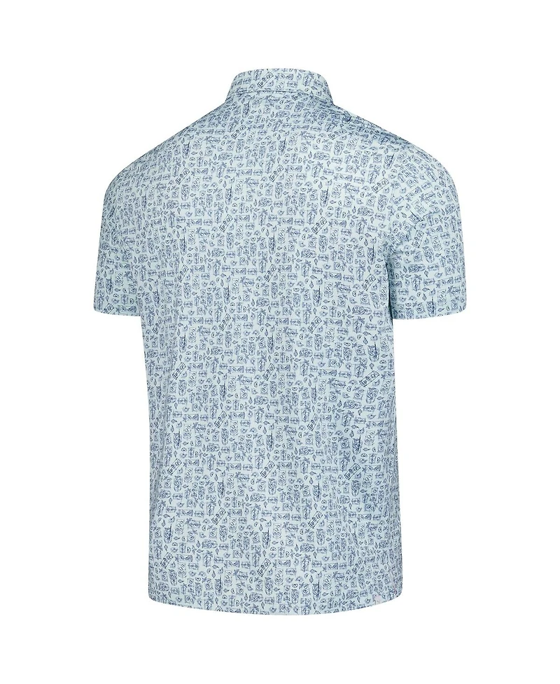 Puma Men's Light Blue Arnold Palmer Mattr Sketch Polo Shirt