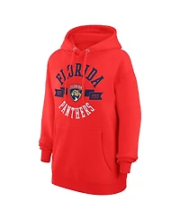 G-iii 4Her by Carl Banks Women's Red Florida Panthers City Graphic Fleece Pullover Hoodie