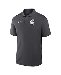 Nike Men's Anthracite Michigan State Spartans Primetime Victory Primary Logo Performance Polo Shirt