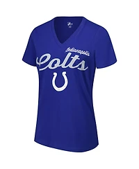 G-iii 4Her by Carl Banks Women's Royal Indianapolis Colts Post Season V-Neck T-Shirt
