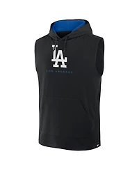 Fanatics Men's Black Los Angeles Dodgers Fire Speed Sleeveless Pullover Hoodie