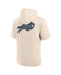 Fanatics Men's Cream Buffalo Bills Elements Future Ground Lettering Short Sleeve Pullover Hoodie