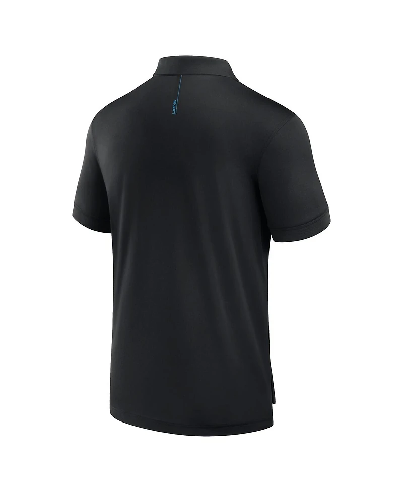 Fanatics Men's Black Detroit Lions Front Office Move Mono Polo Shirt