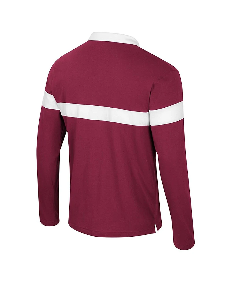 Colosseum Men's Garnet Florida State Seminoles Too Cool for School Long Sleeve Polo Shirt