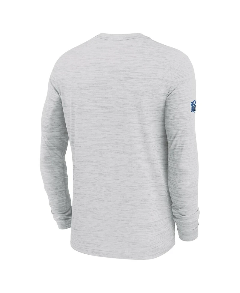Nike Men's Ash Detroit Lions Sideline Velocity Performance Long Sleeve T-Shirt