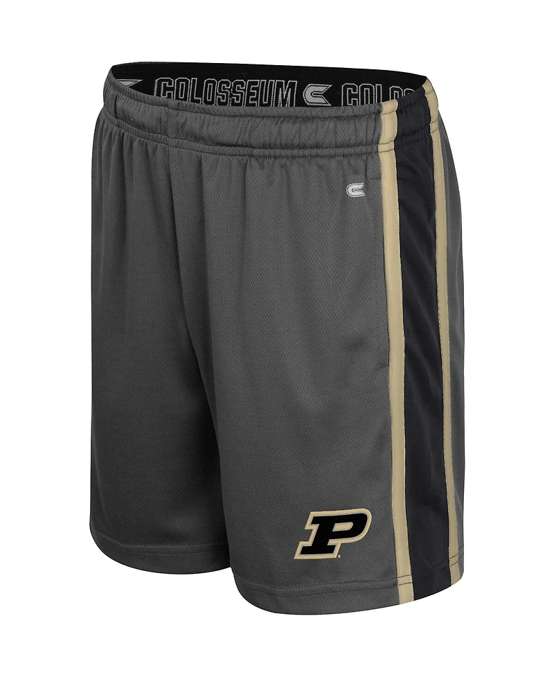 Colosseum Big Boys and Girls Charcoal Purdue Boilermakers Ripple Shorts