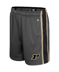 Colosseum Big Boys and Girls Charcoal Purdue Boilermakers Ripple Shorts
