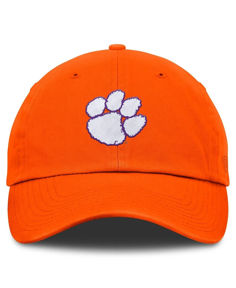 Top of the World Men's Orange Clemson Tigers Team Logo Washed Adjustable Hat