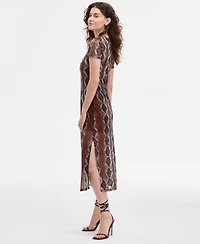 Steve Madden Women's Nola Printed Round-Neck Dress