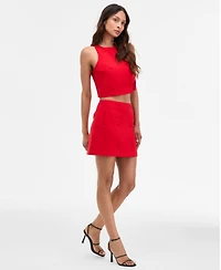 French Connection Women's Azra Twill Double-Breasted Mini Skirt
