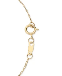 Diamond Twist Heart 18" Pendant Necklace (1/2 ct. t.w.) 14k White Gold or Yellow Gold, + 2" extender, Exclusively at Macy's
