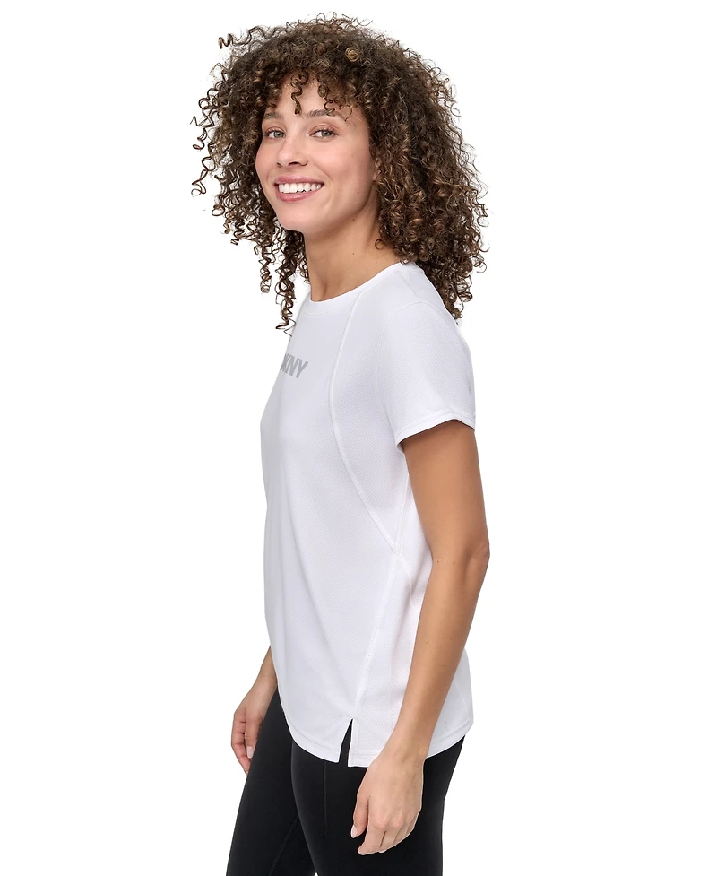 Dkny Sport Women's Tech Logo Raglan-Sleeve T-Shirt