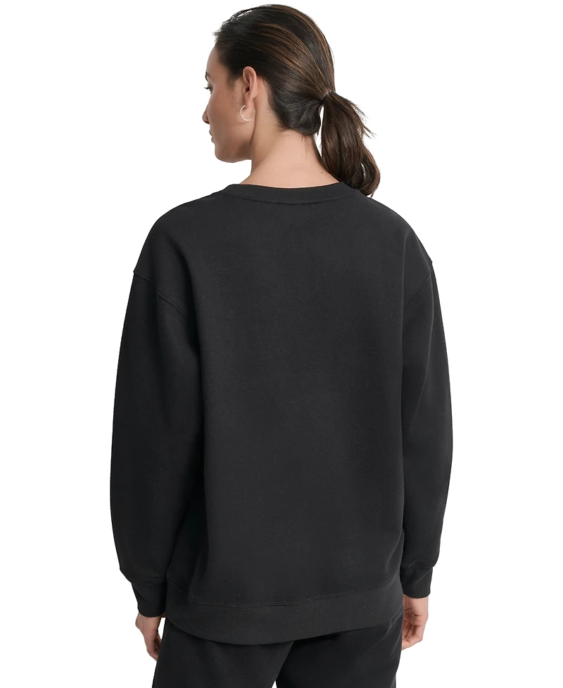 Dkny Sport Women's Medallion-Logo Crewneck Sweatshirt
