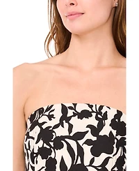 Msk Women's Strapless Straight-Leg Jumpsuit