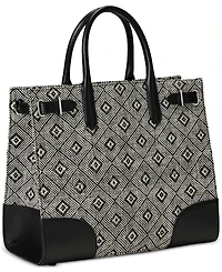 Lauren Ralph Lauren Woven Straw Medium Devyn Tote Bag