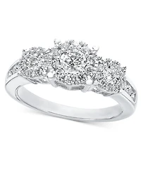 Diamond Three Stone Engagement Ring (3/4 ct. t.w.) 14k White, Yellow or Rose Gold