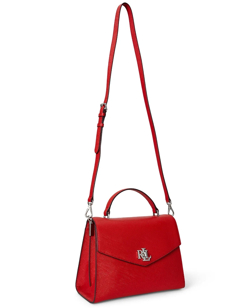 Lauren Ralph Lauren Textured Leather Large Farrah Satchel