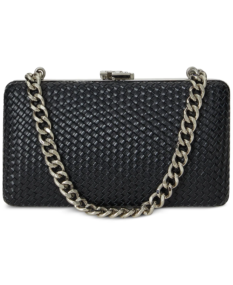 Lauren Ralph Lauren Woven Leather Small Franki Clutch