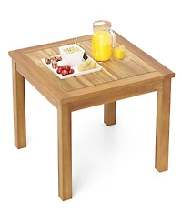 Outdoor Square Side Table End Table for Patio – Ideal for Snacks, Drinks, and Coffee