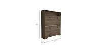 Wayne Shoe Rack 46" H, One Open Storage Shelf, Two Internal Drawers, Doors