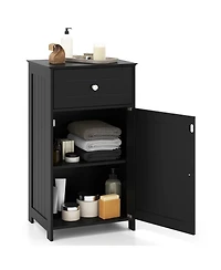 Slim Bathroom Storage Cabinet – Drawer, Single Door & Adjustable Shelf