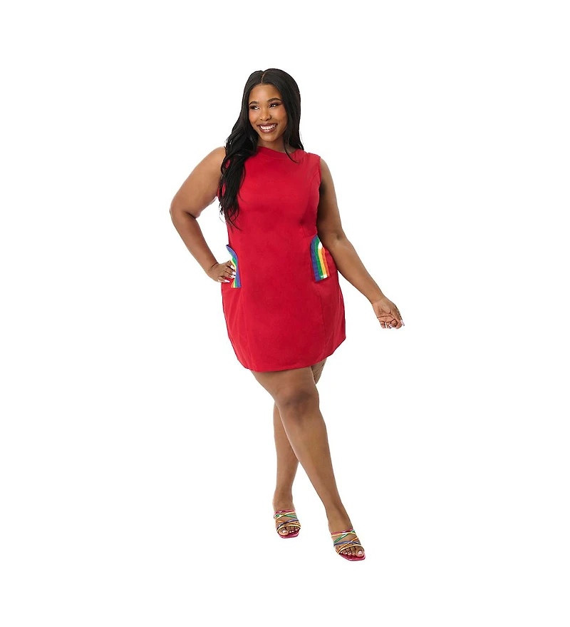 Smak Parlour Plus 1960s Sleeveless Mod Shift Dress