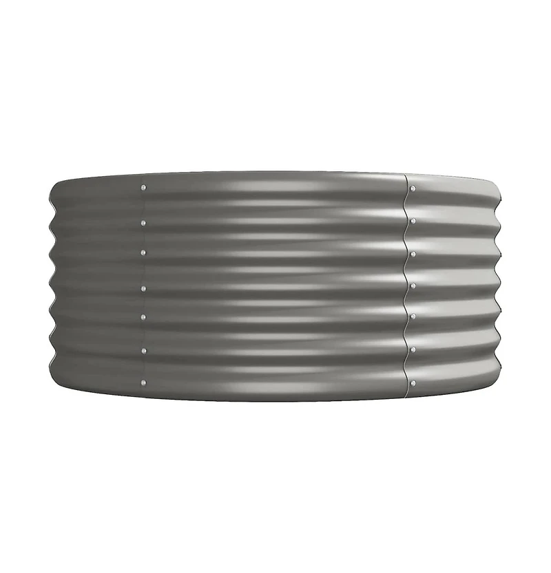 Garden Raised Bed Powder-coated Steel 173.2"x31.5"x14.2" Gray
