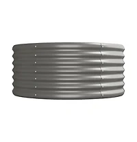 Garden Raised Bed Powder-coated Steel 173.2"x31.5"x14.2" Gray