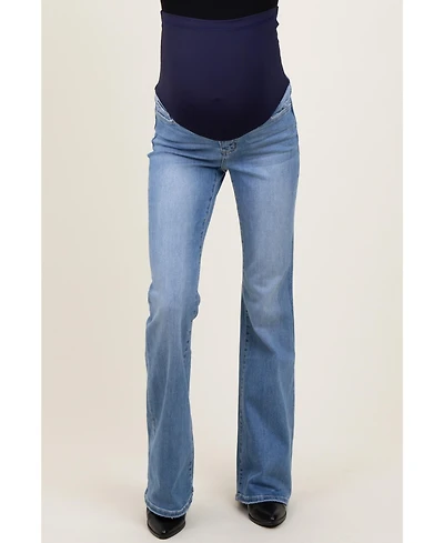 Pinkblush Maternity Light Blue Vintage Wash Flare Jeans