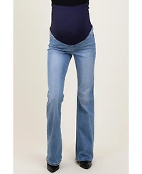 Pinkblush Maternity Light Blue Vintage Wash Flare Jeans