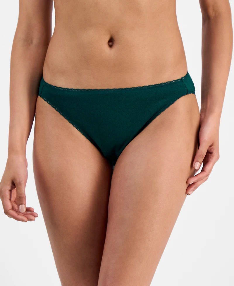 Charter Club Women's Cotton Pointelle Bikini Underwear, Created for Macy's